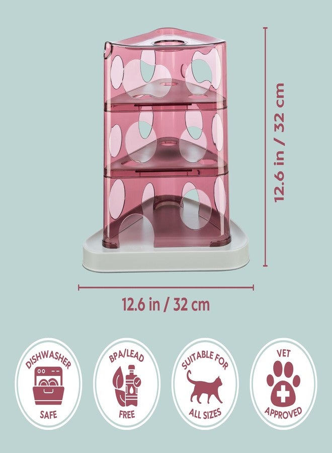 تريكسي لعبة برج الجبن التفاعلية للقطط من تريكسي، ألعاب إثراء للقطط المنزلية، لعبة ألغاز تفاعلية مع مكافآت وتحفيز ذهني، بنكهة التوت - Image 4